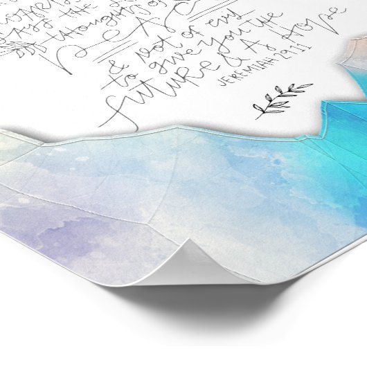 エレミヤ29:11 新生児のパーティーにぴったりの名言 ポスター (角)