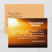 エレミヤ29:11 祝卒業 ポストカード (正面/裏面)