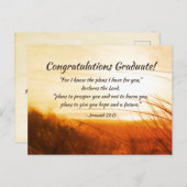 エレミヤ29:11 「私があなたのために立てた計画を知っている」卒業 ポストカード (正面/裏面)