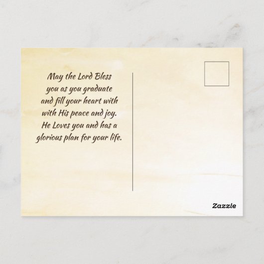 エレミヤ29:11 「私があなたのために立てた計画を知っている」卒業 ポストカード (裏面)