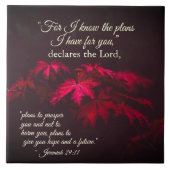 エレミヤ29:11 私はあなたがたのために立てた計画を知っている タイル (正面)