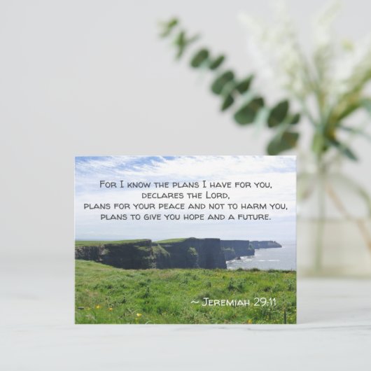 エレミヤ29:11 私はあなたがたのために立てた計画を知っている ポストカード (スタンド正面)