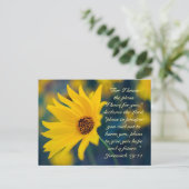 エレミヤ29:11、私はあなたのために持っている計画を知っている ポストカード (スタンド正面)