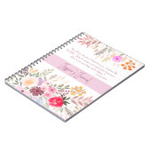 エレミヤ29:11 – 私は計画を知っているピンクのフローラ ノートブック (左側)