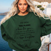 エレミヤ29:11、私は計画を知っている、クリスチャン スウェットシャツ