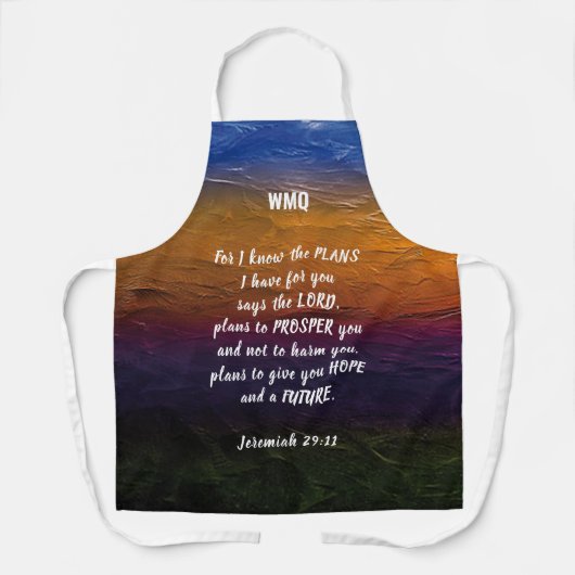 エレミヤ29:11 |私は計画を知っている |モノグラム エプロン (正面)