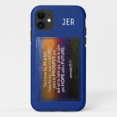 エレミヤ29:11 | BIBLE BLUEの計画を知っている Case-Mate iPhoneケース (裏面)