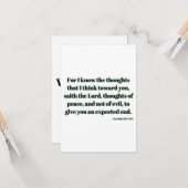 エレミヤ29:11 KJVバイブル聖句フラットグリーティングカード カード (正面/裏面インサイチュ)