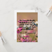 エレミヤ29:11 KJVバイブル聖句Pic Flat Greeting カード (正面/裏面インサイチュ)