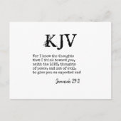 エレミヤ29:11 KJV聖書の引用文- Can カスタマイズ Be  ポストカード (正面)