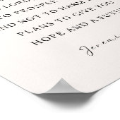 エレミヤ29:11 NIVわたしはその計画を知っている ポスター (角)