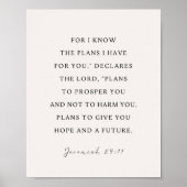 エレミヤ29:11 NIVわたしはその計画を知っている ポスター (正面)