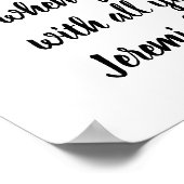 エレミヤ29:12-13ミニマルな聖書の聖句 ポスター (角)