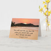 エレミヤ29:13あなたがたの聖書をすべて持って、わたしを求めなさい カード (黄色い花)