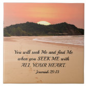 エレミヤ29:13あなたがたの聖書をすべて持って、わたしを求めなさい タイル (正面)