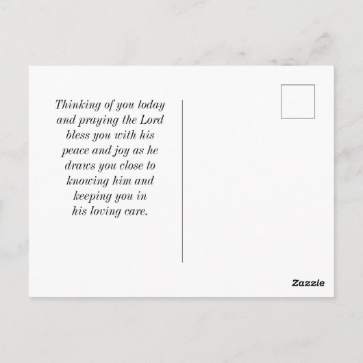 エレミヤ29:13あなたがたの聖書をすべて持って、わたしを求めなさい ポストカード (裏面)