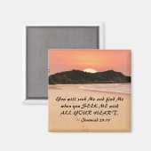 エレミヤ29:13あなたがたの聖書をすべて持って、わたしを求めなさい マグネット (正面/裏面)