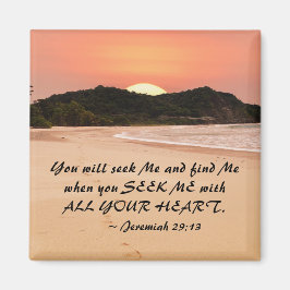 エレミヤ29:13あなたがたの聖書をすべて持って、わたしを求めなさい マグネット