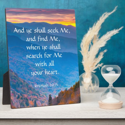 エレミヤ29:13 フォトプラーク (側面)