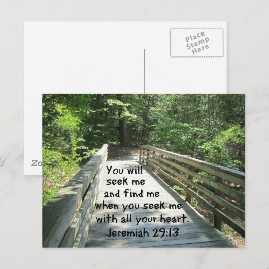 エレミヤ29:13 ポストカード (正面/裏面)