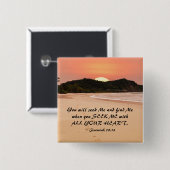 エレミヤ29:13 全心全霊で私を求めなさい 聖書 缶バッジ (正面&裏面)