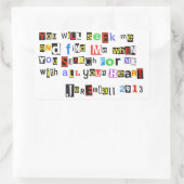 エレミヤ29:13 長方形シール (バッグ)