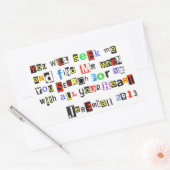 エレミヤ29:13 長方形シール (封筒)