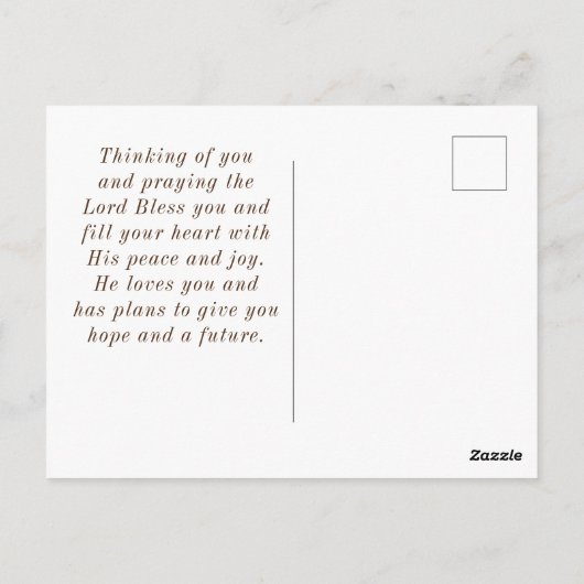 エレミヤ30 17私はあなたの健康の聖書を回復する ポストカード (裏面)