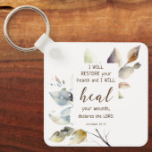 エレミヤ30 17私はあなたの傷を癒す聖書の聖句 キーホルダー (正面)