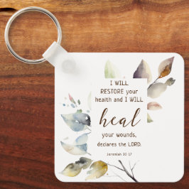 エレミヤ30 17私はあなたの傷を癒す聖書の聖句 キーホルダー