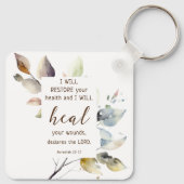 エレミヤ30 17私はあなたの傷を癒す聖書の聖句 キーホルダー (裏面)