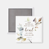 エレミヤ30 17私はあなたの傷を癒す聖書の聖句 マグネット (正面/裏面)