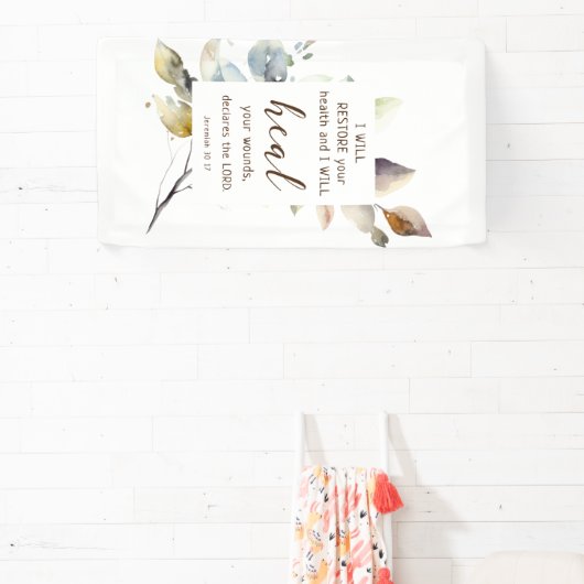 エレミヤ30 17私はあなたの傷を癒す聖書の聖句 横断幕 (インサイチュ)