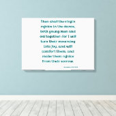 エレミヤ31:13聖書の聖句KJVウォールアート キャンバスプリント (インサイチュ (ウッドフロア))