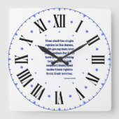エレミヤ31:13 KJV聖書ローマ数字 スクエア壁時計 (正面)