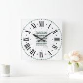 エレミヤ31:13 KJV聖書Verse IIローマ数字Sq スクエア壁時計 (ホーム)