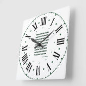 エレミヤ31:13 KJV聖書Verse IIローマ数字Sq スクエア壁時計 (傾斜)