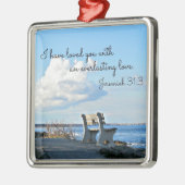 エレミヤ31:3わたしは永遠のあなたを愛してきた メタルオーナメント (左)