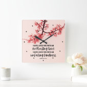 エレミヤ31:3わたしは聖書の聖句を愛した スクエア壁時計 (ホーム)