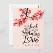 エレミヤ31:3わたしは聖書の聖句を愛した ポストカード (正面/裏面)