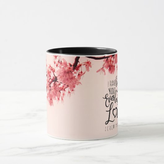 エレミヤ31:3わたしは聖書の聖句を愛した マグカップ (中央)