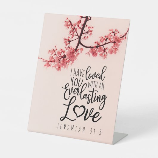 エレミヤ31:3わたしは聖書の聖句を愛した 台座サイン (正面)