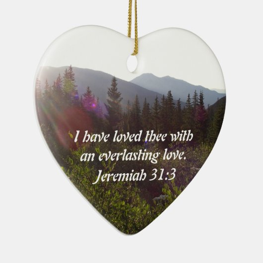 エレミヤ31:3わたしは、あなたがたに対して愛を持ってきた。 セラミックオーナメント (右)
