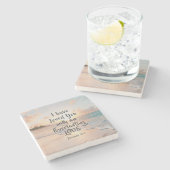 エレミヤ31:3わたしは、あなたがたを愛してきた聖書の海夕日 ストーンコースター (横)