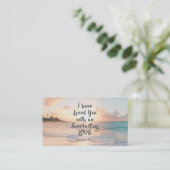 エレミヤ31:3わたしは、あなたがたを愛してきた聖書の海夕日 名刺 (スタンド正面)