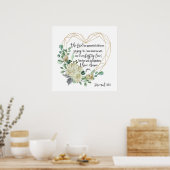 エレミヤ31:3わたしは、あなたがたを愛し、永遠の愛を愛した ポスター (キッチン)