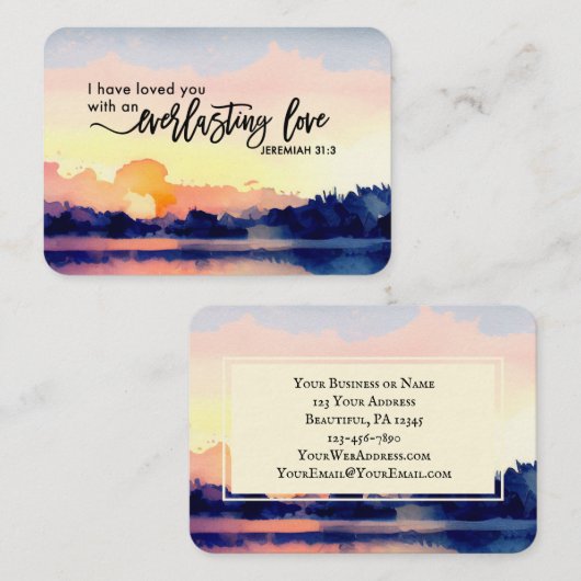 エレミヤ31:3わたしは、あなた方を愛した聖書の聖句 名刺 (正面/裏面)