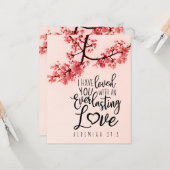 エレミヤ31:3 私はあなたを愛している 聖書の名言 フラットカード カード (正面/裏面インサイチュ)