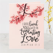 エレミヤ31:3 私はあなたを愛している 聖書の言葉 カード (黄色い花)