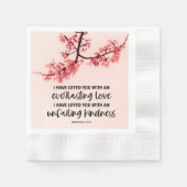 エレミヤ31:3 私はあなたを愛している 聖書の言葉 縁ありカクテルナプキン (正面)